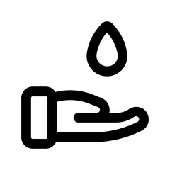 Obraz premium save water line icon