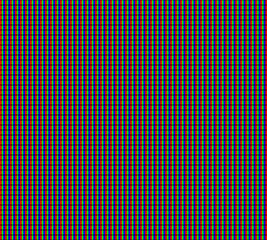 Close-up of an LCD monitor display grid showing RGB subpixel pattern