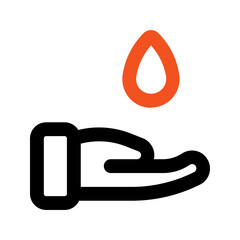 Obraz premium save water outline color icon
