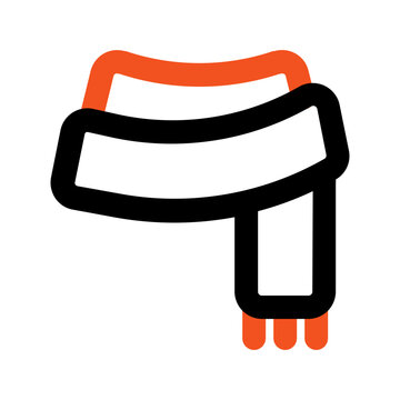 recommend clip art: scarf outline color icon