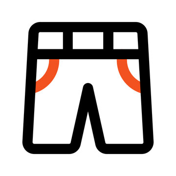 recommend clip art: shorts outline color icon