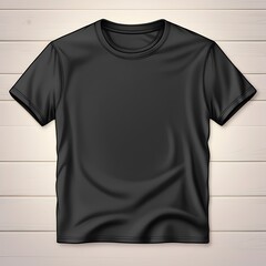 Simple black tshirt mockup