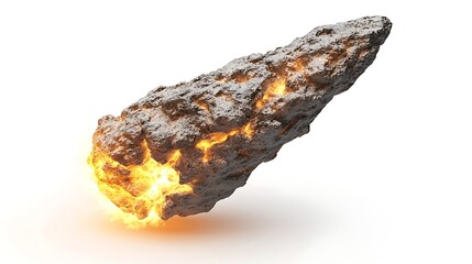 Isolated Asteroid in Space