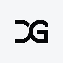 Letter Dg initial minimal unique modern typography logo