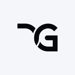 Letter Yg or Gy creative shape modern typography branding logo