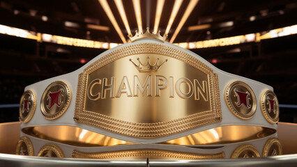 The Belt of Champions is made of gold with the Crown logo