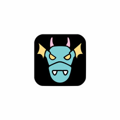 Devil dragon icon design vector illustration