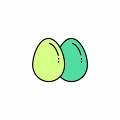 Green eggs food item vector icon