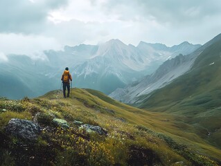 Fototapeta premium Mountain Vistas A Journey of Discovery and Serenity