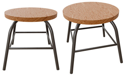 Natural and Industrial Contrast: The contrast between the natural wood and the industrial metal creates a visually appealing and balanced piece, adding interest to any room.