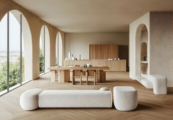 Modern Minimalist Living Room with Natural Light