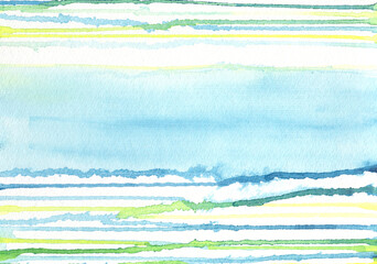 Aquarell auf Papier, mit Textfreiraum