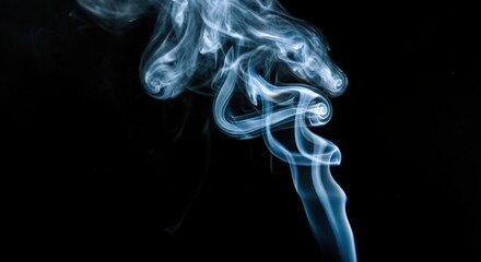 Abstract Smoke Pattern on Black Background