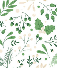 seamless pattern with leaves