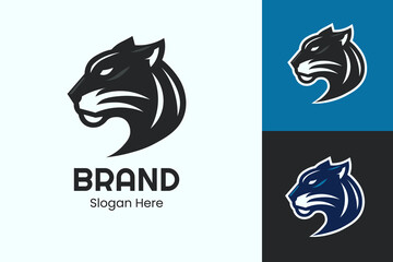 Minimalist Panther Head Logo Design For Company