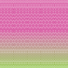 pink polka dots on green background
