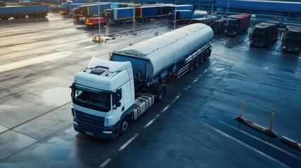 cargo truck Freight transport with emphasis on tracking and increasing efficiency in moving goods. Analytics help improve freight efficiency. Reduce transportation costs and guaranteed on-time deliver
