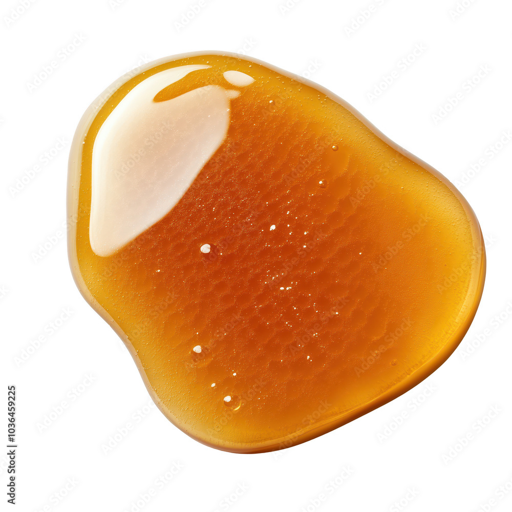 Poster Honey blob, glossy texture, isolated on transparent background.