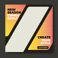 Clean modern dynamic for social media post feed template