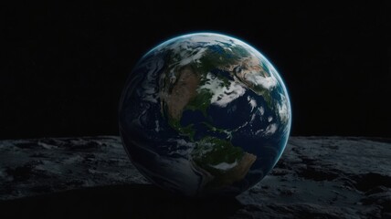 Fototapeta premium Earth, Civilization, Light, Glow, Radiation, Planet, Space, Universe, Continents, Land, Water, Seas, Cities