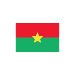 Country Burkina Faso national flag vector illustration isolated on white