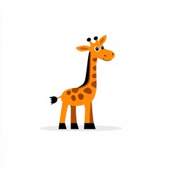 Fototapeta premium Baby Giraffe's Magical Adventure Through the Forest