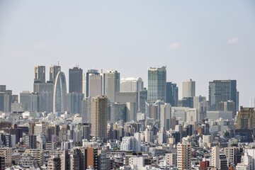 Fototapeta premium 文京シビックセンターから見た新宿副都心のビル群