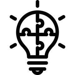 Simple vector icon light bulb