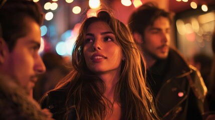 Tourists experiencing French nightlife, culture, entertainment