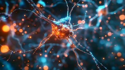 Artificial Neural Network Axon Synapse Connection.