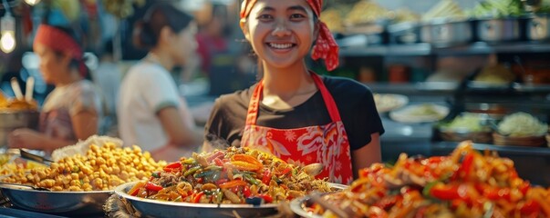 Tourists trying regional delicacies, cuisine, culture