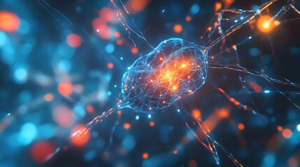 Artificial Neural Network Axon Synapse Connection.