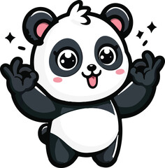 Create Panda Vectors Design of AI 