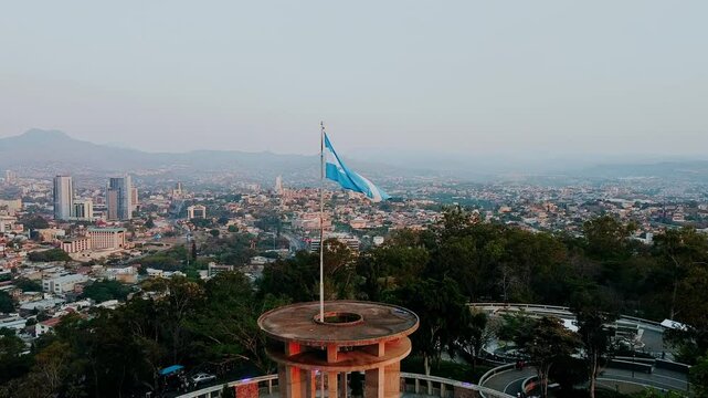 Honduras National Flag Waving