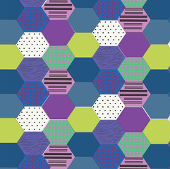 seamless pattern with hexagons
