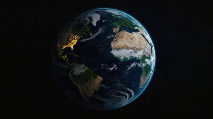 Earth, Civilization, Light, Glow, Radiation, Planet, Space, Universe, Continents, Land, Water, Seas, Cities