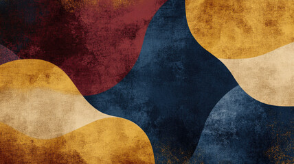 Colorful abstract art with bold geometric shapes and textured background