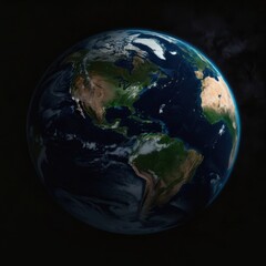 Fototapeta premium Earth, Civilization, Light, Glow, Radiation, Planet, Space, Universe, Continents, Land, Water, Seas, Cities