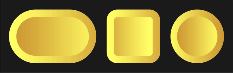 golden blank web button template