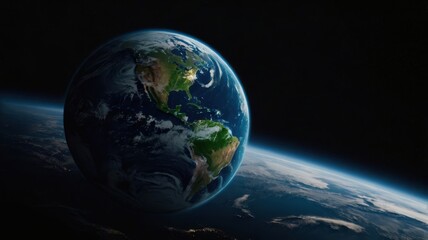 Fototapeta premium Earth, Civilization, Light, Glow, Radiation, Planet, Space, Universe, Continents, Land, Water, Seas, Cities