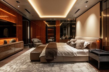 interior of modern bedroom