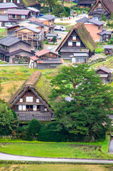 荻町城跡展望台､白川郷、合掌造り集落、秋の初め