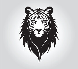 Fototapeta premium Animal logo Isolated Black on White background