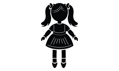 Doll Icon Symbol silhouette icon black