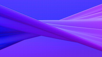 An elegant and modern 3D rendering of an abstract background featuring twisted flat and pop curves in luxurious shades of purple and blue, exuding a sense of sophistication and delicacy.