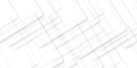 Modern Abstract white background design with layers of textured white transparent material in triangle and squares shapes. 3d shadow effects, modern design template background.