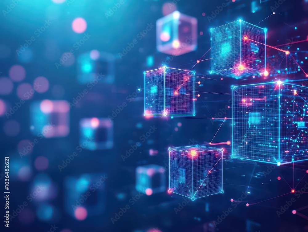 Poster Rotating cubes and pyramids of data in space