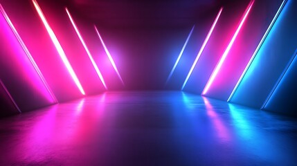 Neon Lights and Abstract Landscape
