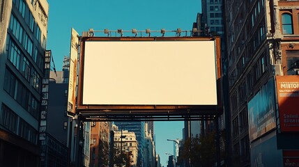Obraz premium Blank Billboard in Urban Landscape