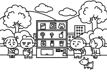 Vending Machine in park.